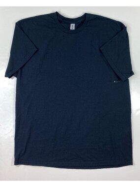 Gildan Mens Black Crew Neck Short Sleeve T-Shirt Size XL
